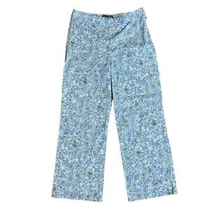 Emergency EXIT Vintage All over Ditzy‎ Floral straight Leg side zip pants Size 5